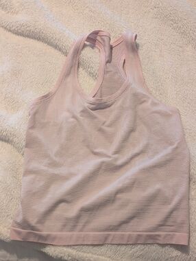 lululemon athletica Pink Ribbed Racerback Tank